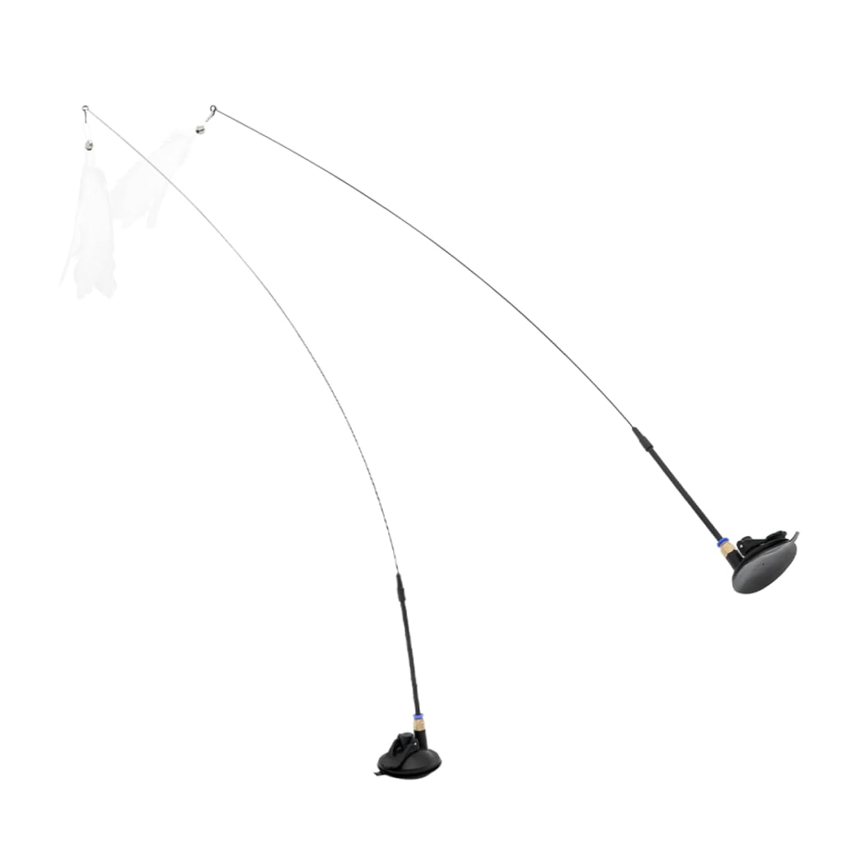 VANZACK 5sets Giocattoli Interattivi Per Gatti Con Piume e Ventose Di Cannette Teasing Per Gioco e Rafforzare Con Tuo Felino