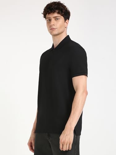 Image of Calvin Klein Men's Tech Zip Polo Black