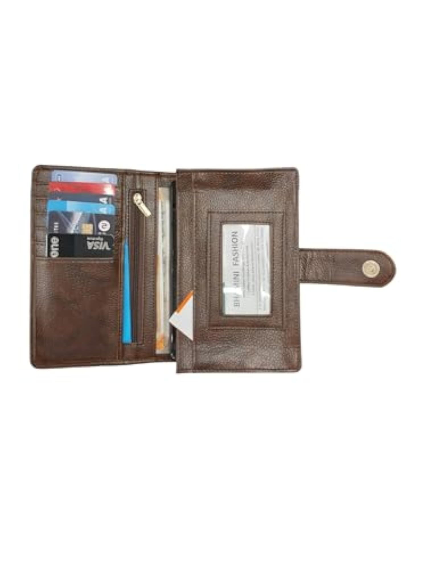 Tribal Print Passport Wallet, Vegan Leather, Blue