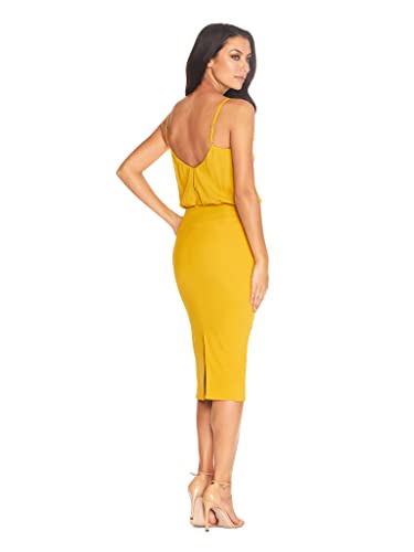 Image of Dress The Population Women's Alondra Blouson Tank Pencil Skirt Midi Dress