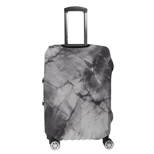 Light Black Marble Luggage Cover, Elastic Luggage Protector Fits 19-32in Suitcases, Washable & Anti-Scratch Suitcase Cover for Men Women XL4