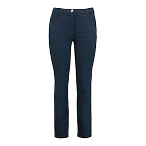 Samoon Betty Stretchbroek voor dames, 5-pocket, broek, vrije tijd, lang, stretchbroek, effen, normale lengte, grote maten