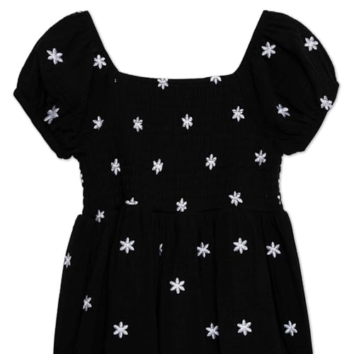 Speechless Girls' Double Gauze Short Sleeve Smocked Bodice Babydoll Dress3