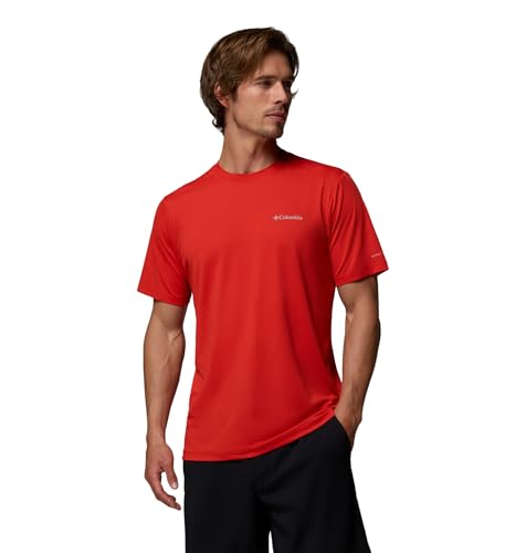 Columbia Men's Tech Trail Utility Short Sleeve Crew, Super Sonic, 5X Tall