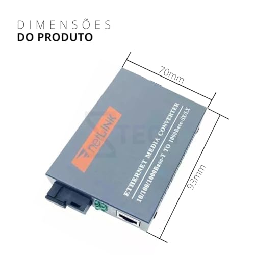 Conversores Mídia 10/100 Mbps (par A + B) Fibra Óptica 5KM