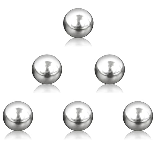 Edelstahlkugel, 6 Stück Poliert Vollkugeln, 20 mm Durchmesser, Deko...
