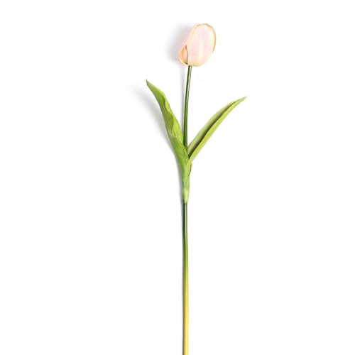 Image of Pure Home and Living Yellow Faux Tulip Spray 1 Piece