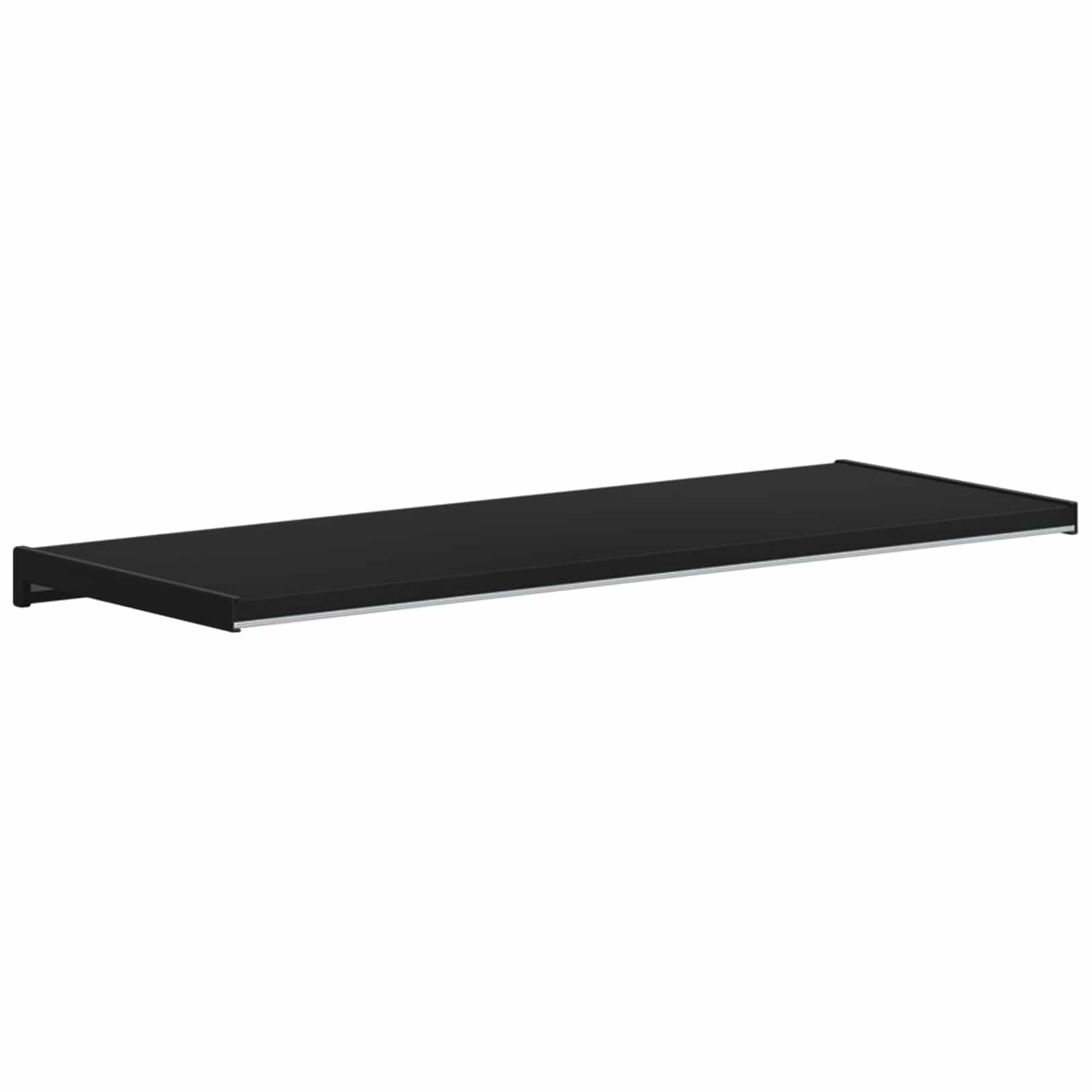 Parapet z PCW, czarny, 100 x 30 x 4,5 cm