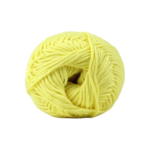 Image of Vardhman 100% Cotton Dreamz Light Weight Natural Thin Yarn | Pack-4 100g | Knitting & Crochet Projects | Soft Natural Yarn | Ideal for Garments, Summer Wear & Accessories | Lemon Yellow, CJL015 P4