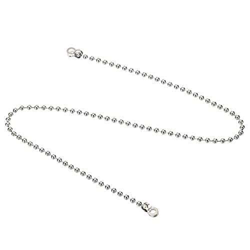 MECCANIXITY Ceiling Fan Pull Chain 11.81 Inch Stainless Steel Ball Bead Chain with Matching Connectors for Fan Lamp Light Switch Chain Extension, Pack of 10