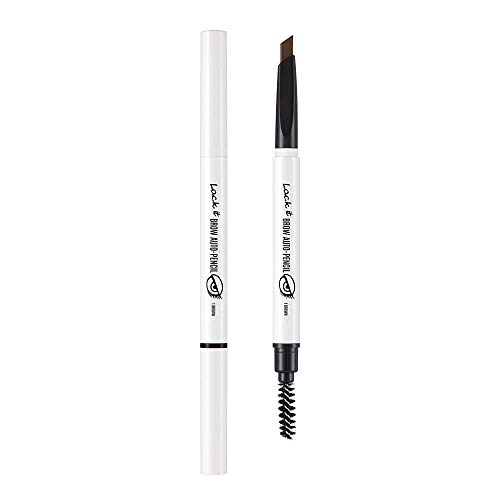 Lock color, Lock It Brow Auto Pencil, Waterproof, Oilproof, Smudgeproof, Sweatproof, Brush applicator,, 0.01oz./0.3g (01 Brown)