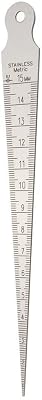 Bore gauge/Taper Gage Stainless Steel Taper Welding Gauge Inch & Metric Feeler Gap Hole Measure Tool (1-15MM)