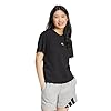 adidas Women's Essentials Small Logo Cotton T-Shirt, Black/White, XXL #2