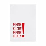 Generisch Geschirrtuch - Abwarten & Glühwein Trinken, rot