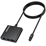 AUTOUTLET Optischer Splitter1 in 3 Out, Aluminium 1x3 SPDIF Toslink Splitter mit 1m Optisches Kabel,...