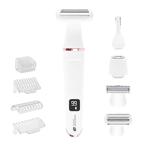 Rio Go Smooth Electric Lady Shaver & Bikini Trimmer, Cordless Womens Bikini Razor Trimmer, Wet & Dry Lady Shaver for Women Legs, Underarms, Pubic Hair - Rechargeable & Waterproof