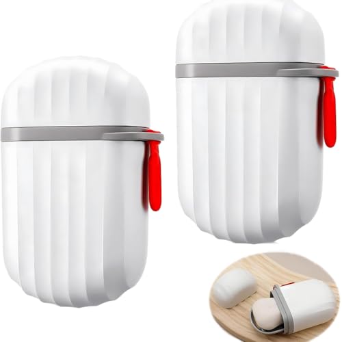 QONETIC Pack of 2 Leakproof Travel Soap Case, Waterproof Container Draining Layer,Portable for Bathroom, Camping, Gym Dish Home Bathroom Plastic with Cover Holder Outdoors Use Lid Drain Design,Multi (B0DCSBYYLJ) Amazon Price History, Amazon Price Tracker