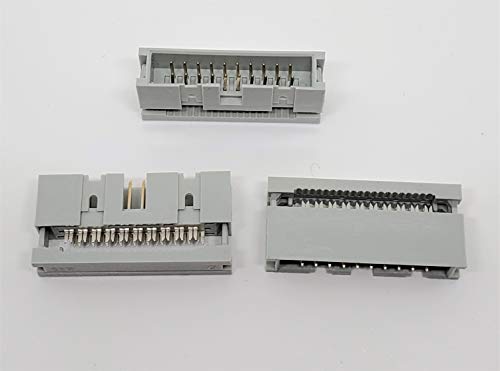 Pc Accessories - Connectors Pro 10-Pack 2X10 20P Dual Rows 2.54mm Shrouded IDC Male Header, 20 Pins Connectors for 1.27mm Flat cable