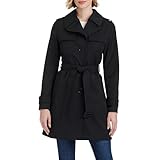 Trench court à double boutonnage qui s'étend de 86,4 cm du centre du dos