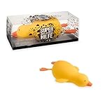 TRENDHAUS 967947 - XXL Anti-Stress Squeeze Super Ente, ca. 13 x 33 x 10 cm, Squishy in Enten-Form, Stressball für Kinder und Erwachsene