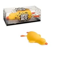TRENDHAUS 967947 - XXL Anti-Stress Squeeze Super Ente, ca. 13 x 33 x 10 cm, Squishy in Enten-Form, Stressball für Kinder und Erwachsene