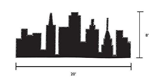 Black City Skyline Lifesize Cardboard Standup