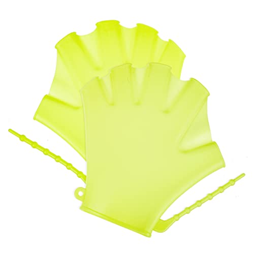 GANAZONO 2stücke Junge Mädchen Schwimmhandschuhe Aus Flexiblem Silikon Verstellbar Und Langlebig Mit Schwimmflossen-Design Für Schwimmtraining Tauchen Und Poolspaß Für Jungen Und Mädchen