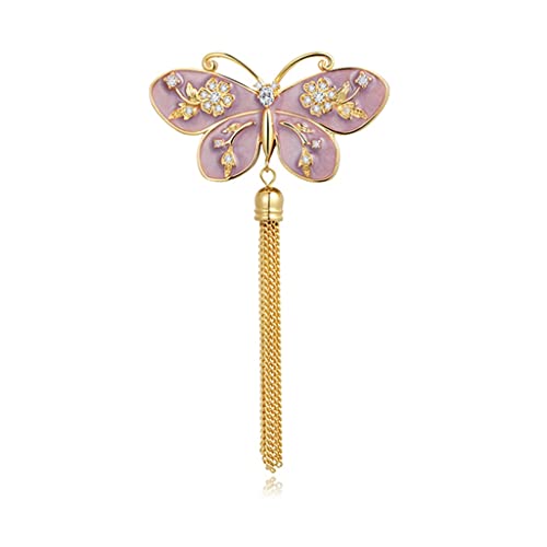 Broche à franges papillons goutte à goutte cadeau artisanal poétique