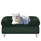 Yoonnie room Dog Couch,Cat Sofa,Puppy Bed, Dog Chair for Small Pet,Pet Sofa, Wooden Frame and Velvet Fabric,Cat Couch for Small Cats&Dogs &Puppy Rest,Emerald