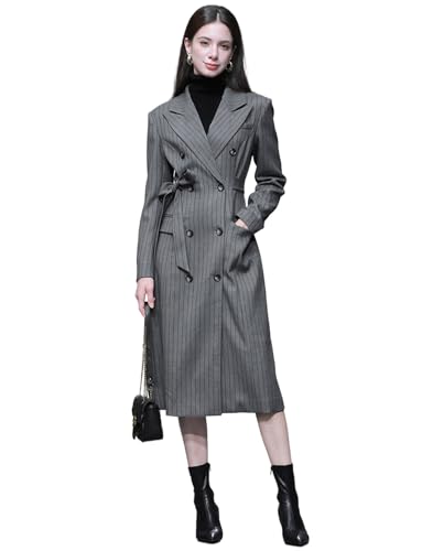 Veste de costume à double boutonnage longue pour silhouette élancée