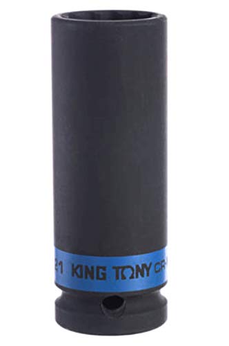 KING TONY 443021M Socket De Impacto Long 1/2" Bi-Hexagonal 21mm for DIYers & Professionals