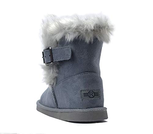 Image of REDVOLUTION Kids Boots Toddler Girls Cute Butterfly Bow | PomPom PU leather Boot (Toddler /Small Kid)