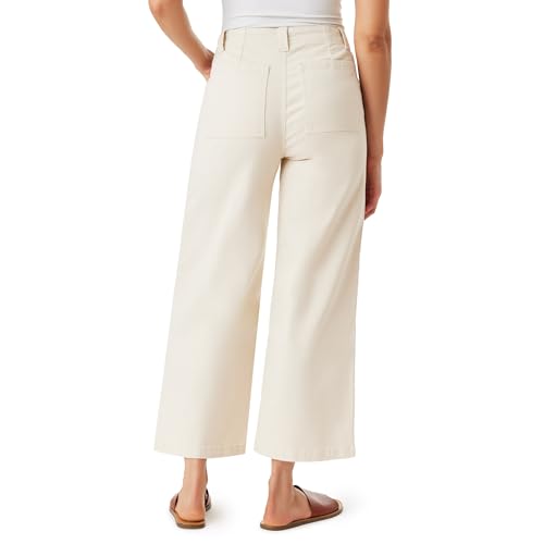 WallFlower Women's Fearless Curvy Wide Leg High-Rise Juniors 27" Ankle Denim and Twill Pants2