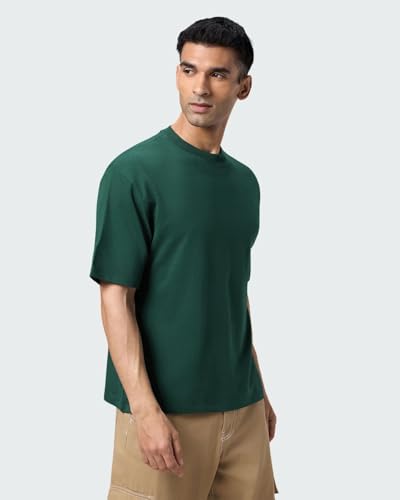 Image of Wellbi Bamboo Oversized Half Sleeve T-Shirt for Men | Naturally Antibacterial & Eco-Friendly | Breathable Organic Bamboo Cotton Blend | Moisture-Wicking Sustainable Wear