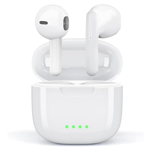 Auriculares Inalámbricos, Bluetooth 5.3 In-Ear Headset con Cancelacion Ruido HD Mic, 24H Estéreo con Control Táctil Cascos Inalambricos, IPX8 Impermeable Bluetooth Auriculares para Android/ iOS