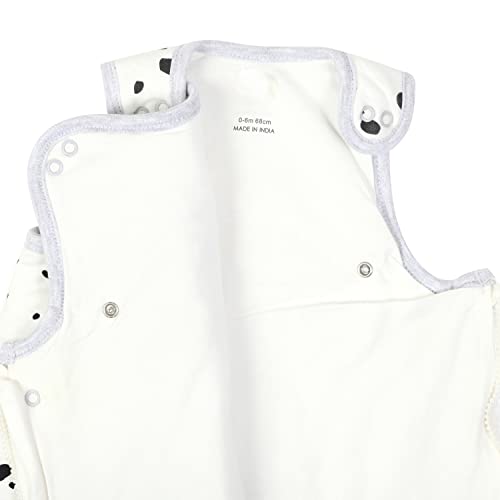 Image of Pure Cotton Baby Sleeping Sack Bag, Baby Sleeping Pod, Inverted Zipper, Snap Buttons, Inner Padding Filling