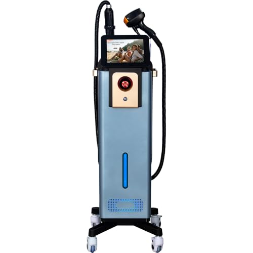 Equipo Depilatorio Láser Vertical 2 en 1 Diodo FAC y Picosegundo, 4 Longitudes de Onda con Enfriamiento Zafiro, Pantalla Táctil, Accesorios Intercambiables para Rutinas Estéticas Profesionales