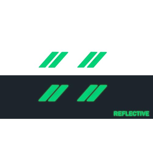 Image of IPG Compatible for Dodge Charger Challenger Durango Wheel Center Cap Decal Sticker Wrap Kit Personalize Your Vehicle (Inner Logo, Reflective - Green)