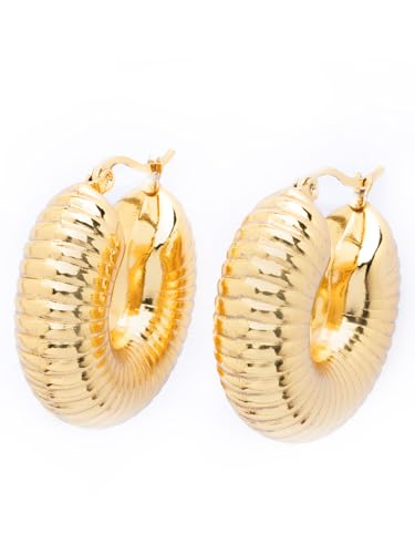 Image of Scintillare by Sukkhi Excellent Stainless Steel Round Hoop Earring Jewellery for Women & Girls|Anti Tarnish Jewellery|Gifts for Wife Girlfriend Mother Sister