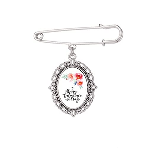 Broche fleurs Happy Valentine M accessoire vêtement robe et chemise