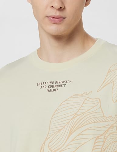 Image of Spykar Men's Oversized Round Neck Half Sleeve Solid Casual T-Shirt