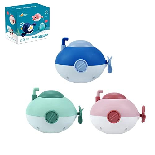 Minisubmarinos Juguete baño bebé - Juguetes bañera Bebes y niños 1 2 3 4 años, Juguetes para el Agua en bañera y Piscina - Divertido Juguete de Cuerda, Fabricado con plástico ABS y Libre de BPA.