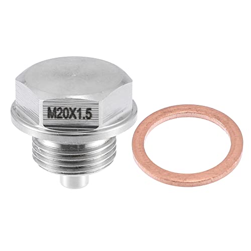Bouchon de vidange d'huile magnétique M20 x 1,5 en acier inoxydable pour carter