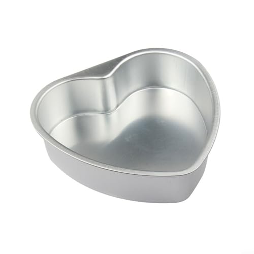 Honseadek Moule à gâteau en forme de cœur de 0,9 cm, 1,9 cm, 15,2 cm, 20,4 cm, 20,4 cm, 25,4 cm, réutilisable au four avec fond amovible pour un démoulage facile (15,2 cm)