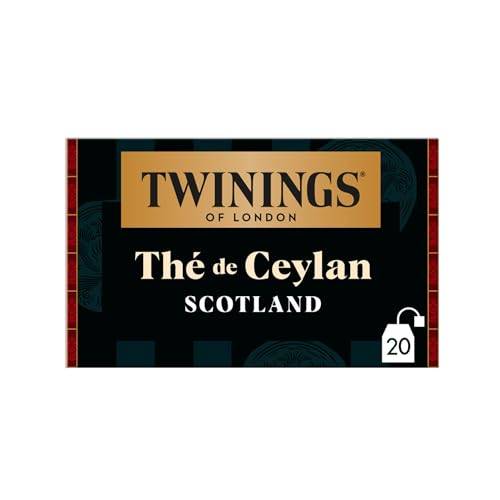 Twinings - Thé Noir de Ceylan Scotland - 20 Sachets - Intense et Équilibré