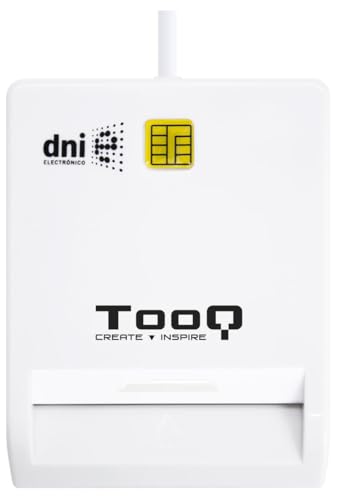 Lector de Tarjetas USB 2.0, Compatible con DNIE, Color Blanco, Ideal para Lectura de identificación y Acceso Seguro.