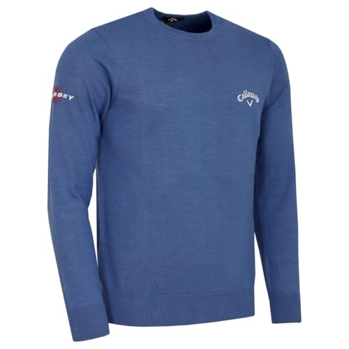 Image of Callaway Mens Crew Neck Sweater - Light Magnetic Blue Heather - M
