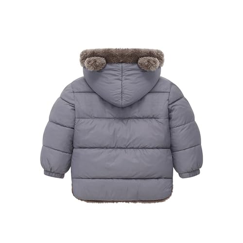 2024 Winter Jacket Coat for Toddler Boys Girls Bear Ears Hooded Jacket Thicken Windproof Zipper Warm Fleece Coat2