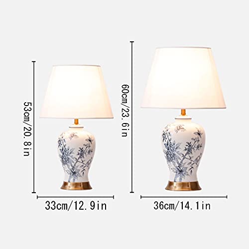 Lámpara de mesa cerámica retro para dormitorio miniatura 2