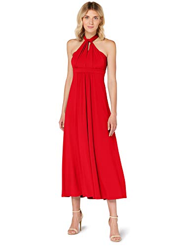 Marca Amazon - TRUTH & FABLE Vestido Maxi Mujer, Rojo (clásico rojo)., 42,...